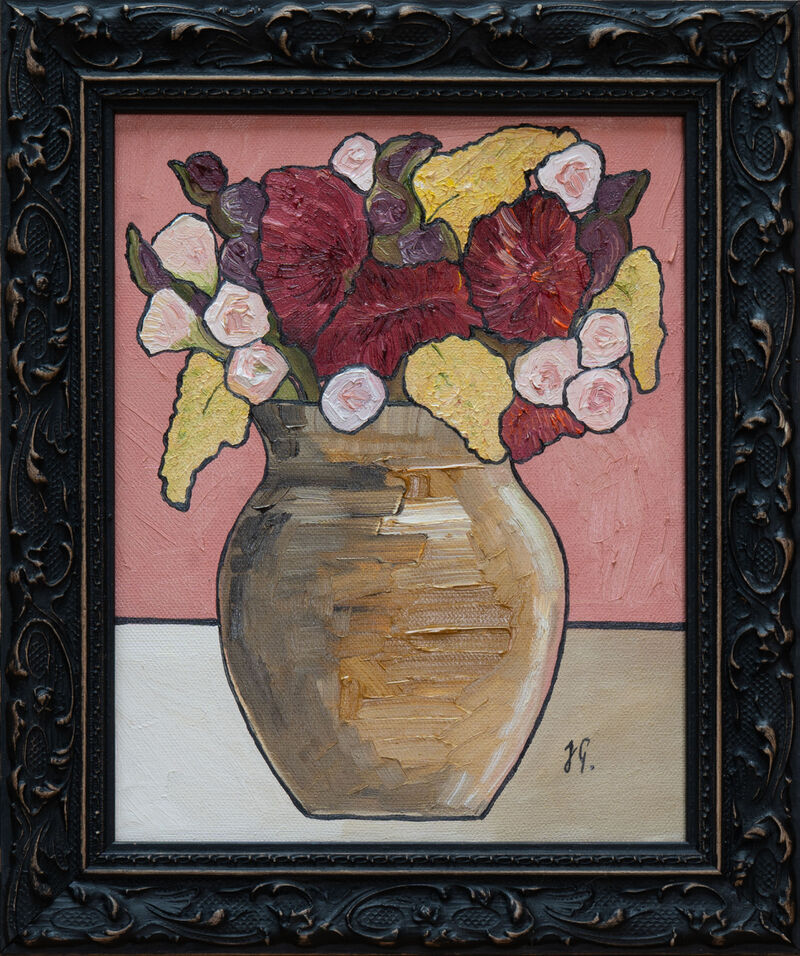 Brown Vase Flowers image