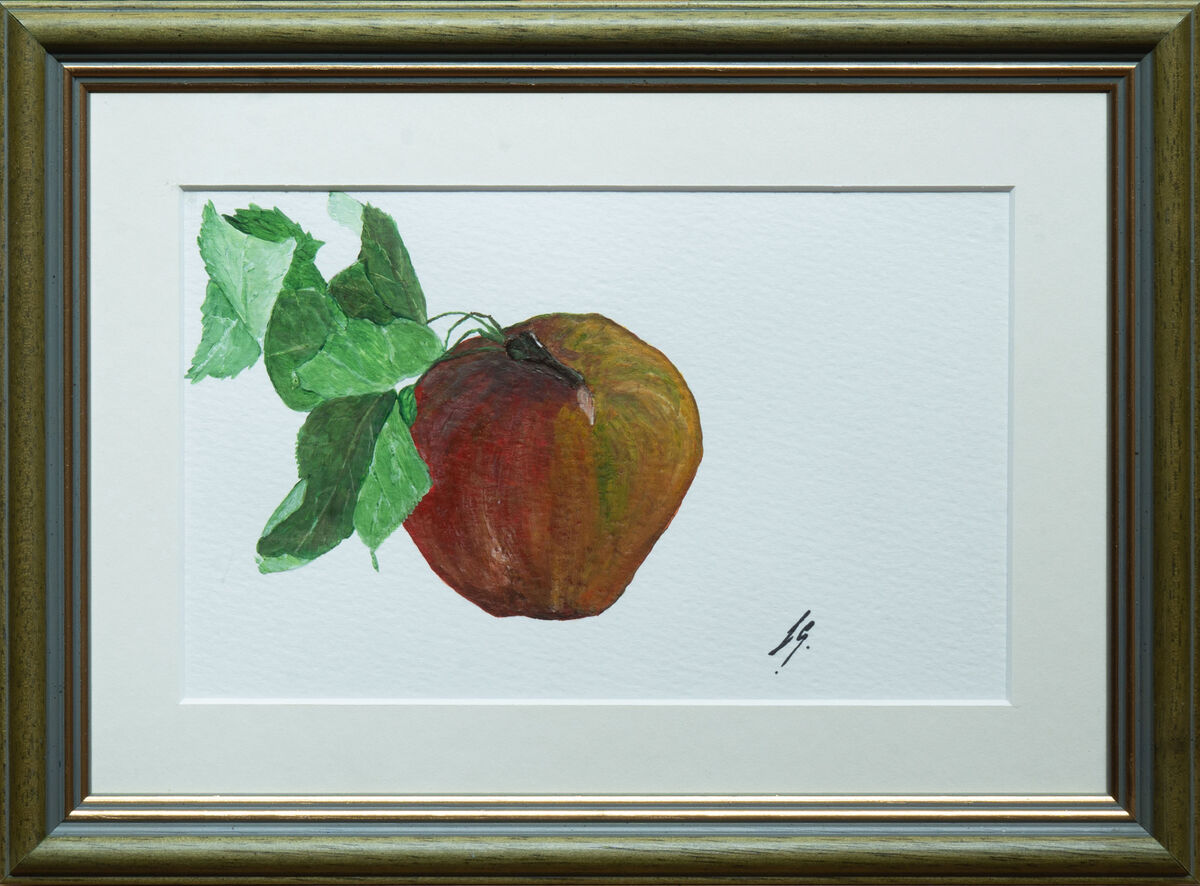 Red & Green Apple With Leafs (Small) banner