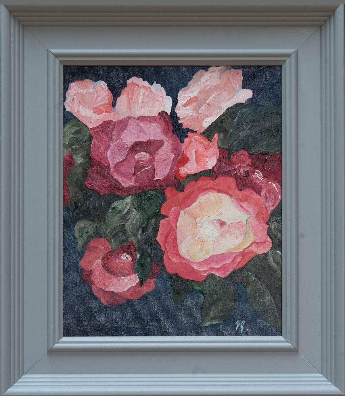 Roses Blue Backround banner